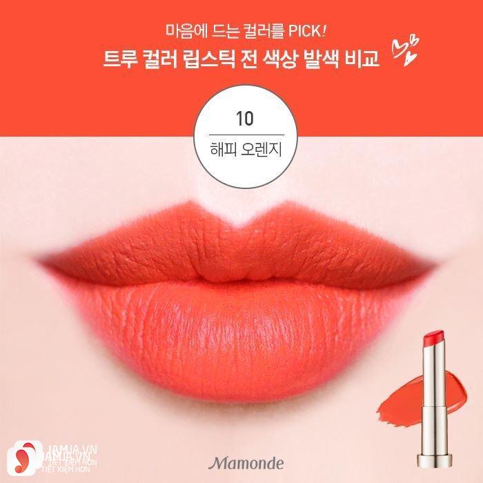 Mamonde True Color Lipstick màu 10 Happy Orange 