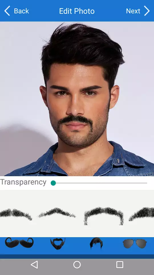 ghép tóc vào khuôn mặt-Men Mustache Beard Haircuts