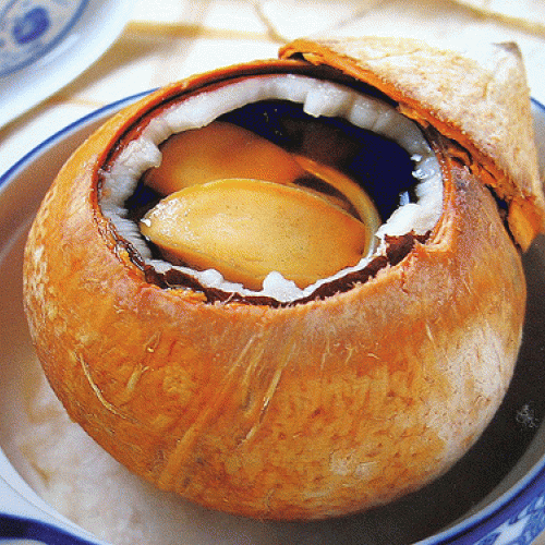 Trứng ếch hầm tổ yến dừa non