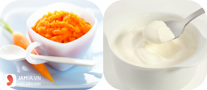 cách làm kem trắng da body cấp tốc với sữa chua và cà rốt-3