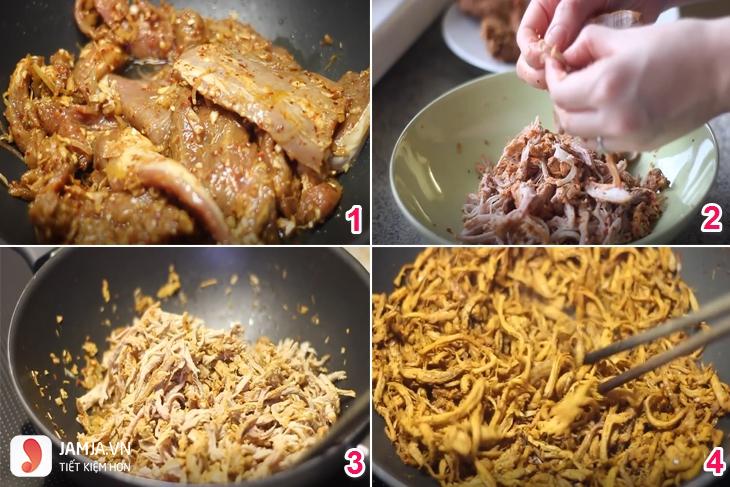 Cách làm thịt lợn khô không cần lò nướng-6