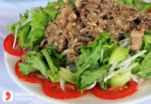 Salad xà lách trộn dầu giấm thịt bò-1