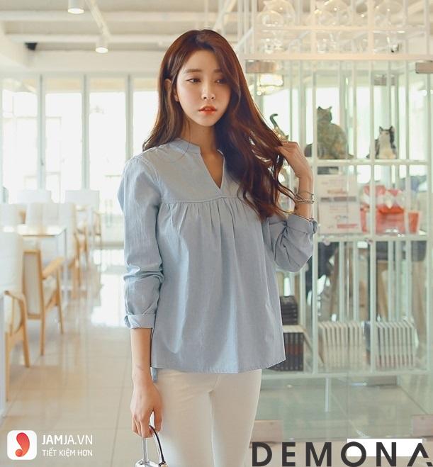 Các kiểu áo sơ mi nữ Hàn Quốc dễ thương2