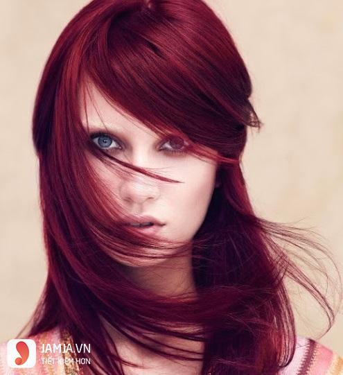 Những kiểu nhuộm tóc màu nâu đỏ ánh tím đẹp5