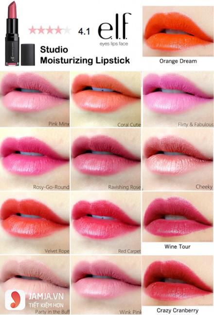 Bảng màu son ELF Moisturizing Lipstick