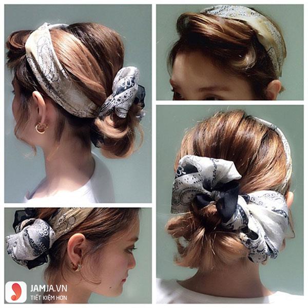 Buộc tóc với khăn Turban - 8