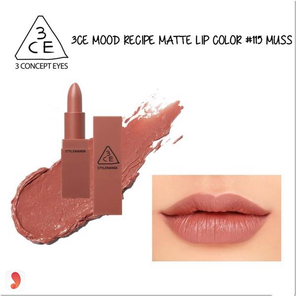 3CE Mood Recipe Matte Lip Color 2016- No 115 Muse 1