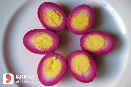 cách làm trứng cút muối màu tím