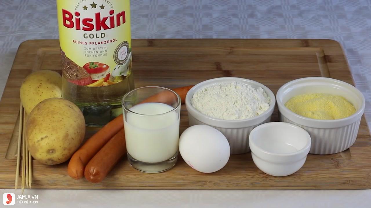 Cách làm bánh crepe xúc xích 1
