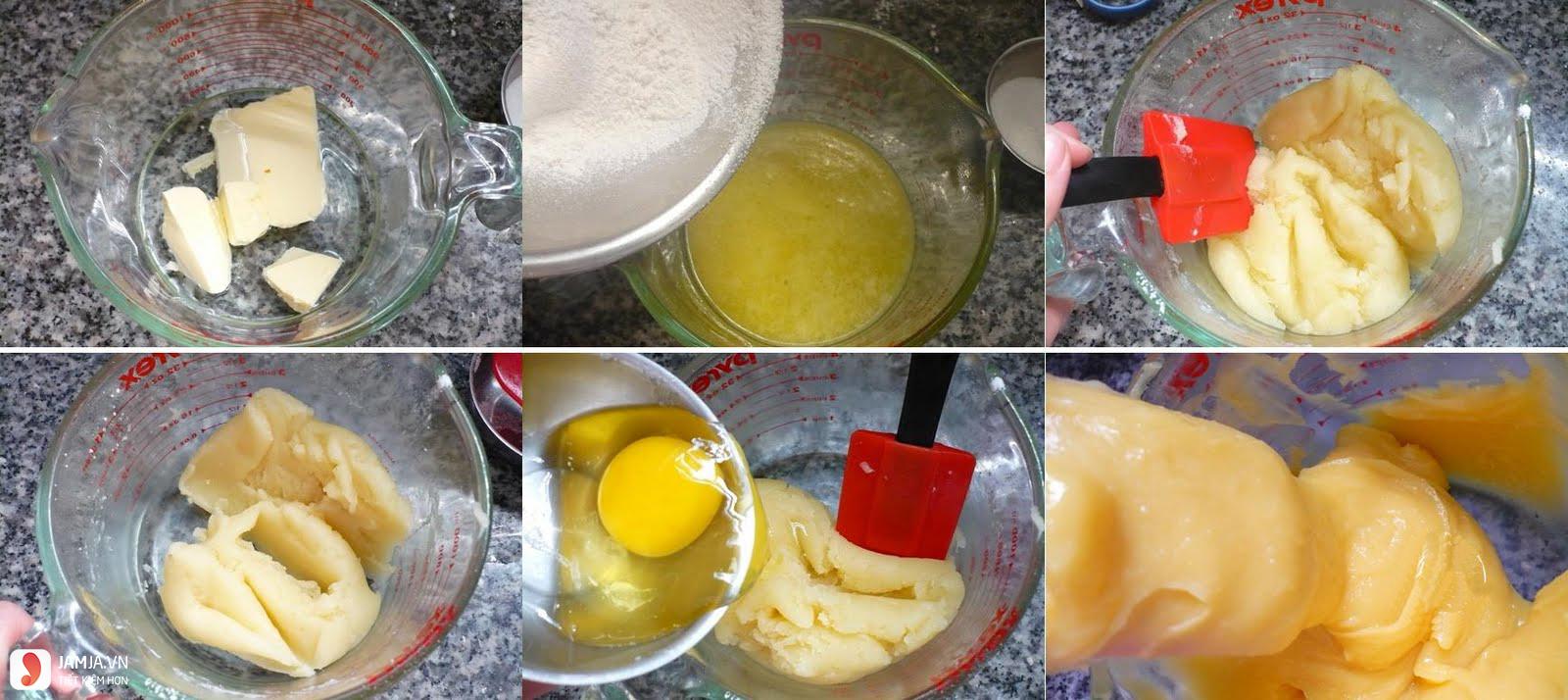 Cách làm bánh su kem trà xanh 3