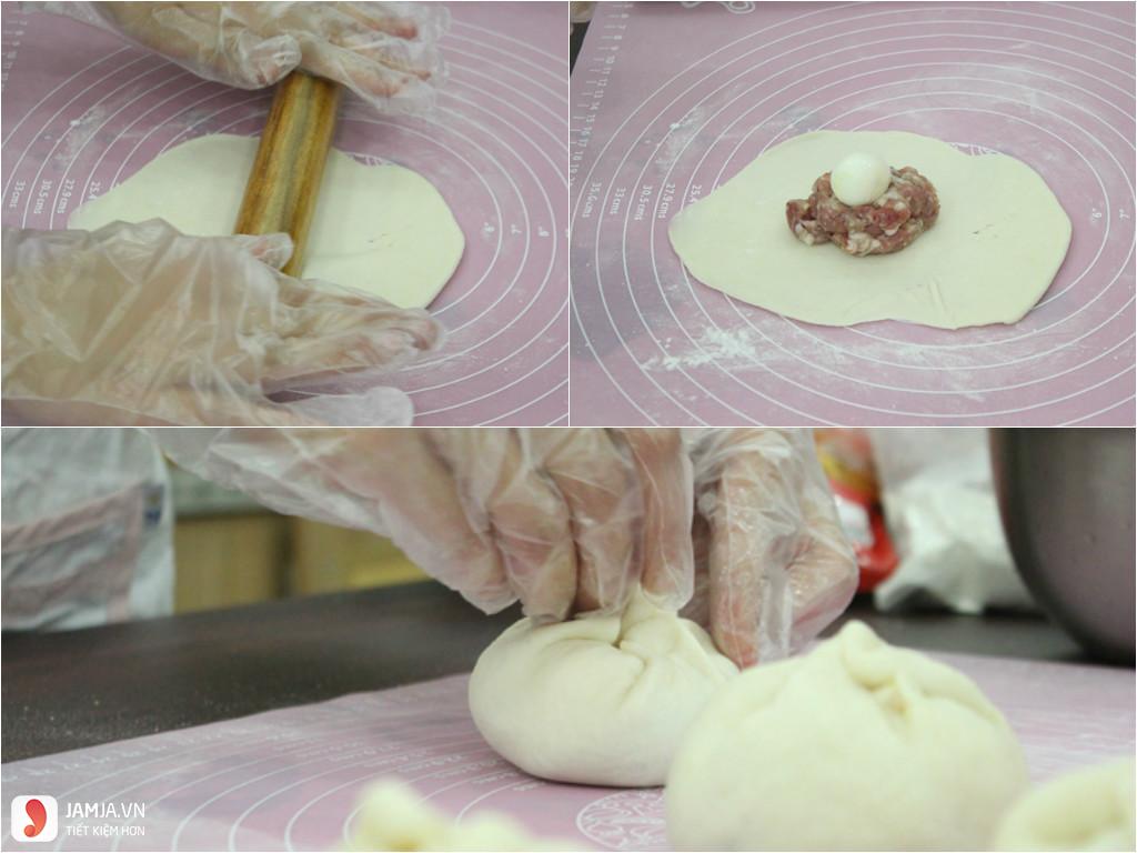cách làm bánh bao bằng bột nở 4