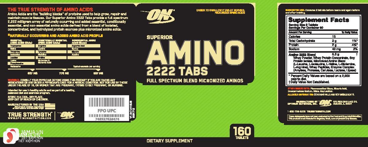 Sử dụng Amino 2222 có tác dụng phụ không