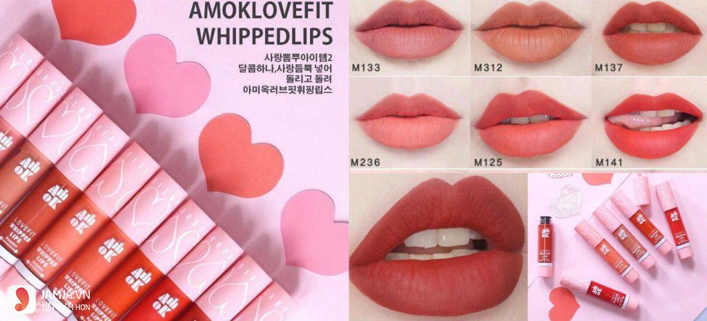 bảng màu Amok Lovefit Whipped Lips 2