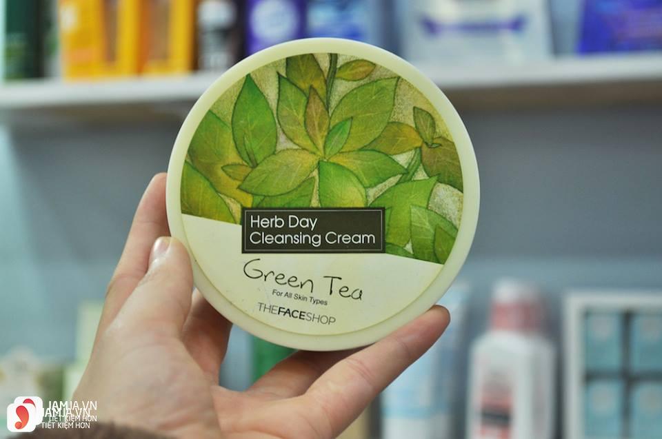 Kem tẩy trang thanh lọc da Herb day Cleansing Cream - Green Tea