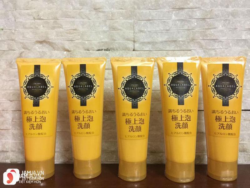 Sữa rửa mặt Shiseido Aqualabel wash EX màu vàng 3
