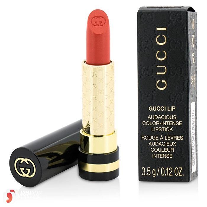 Review bảng màu son Gucci Audacious Color Intense Lipstick 4