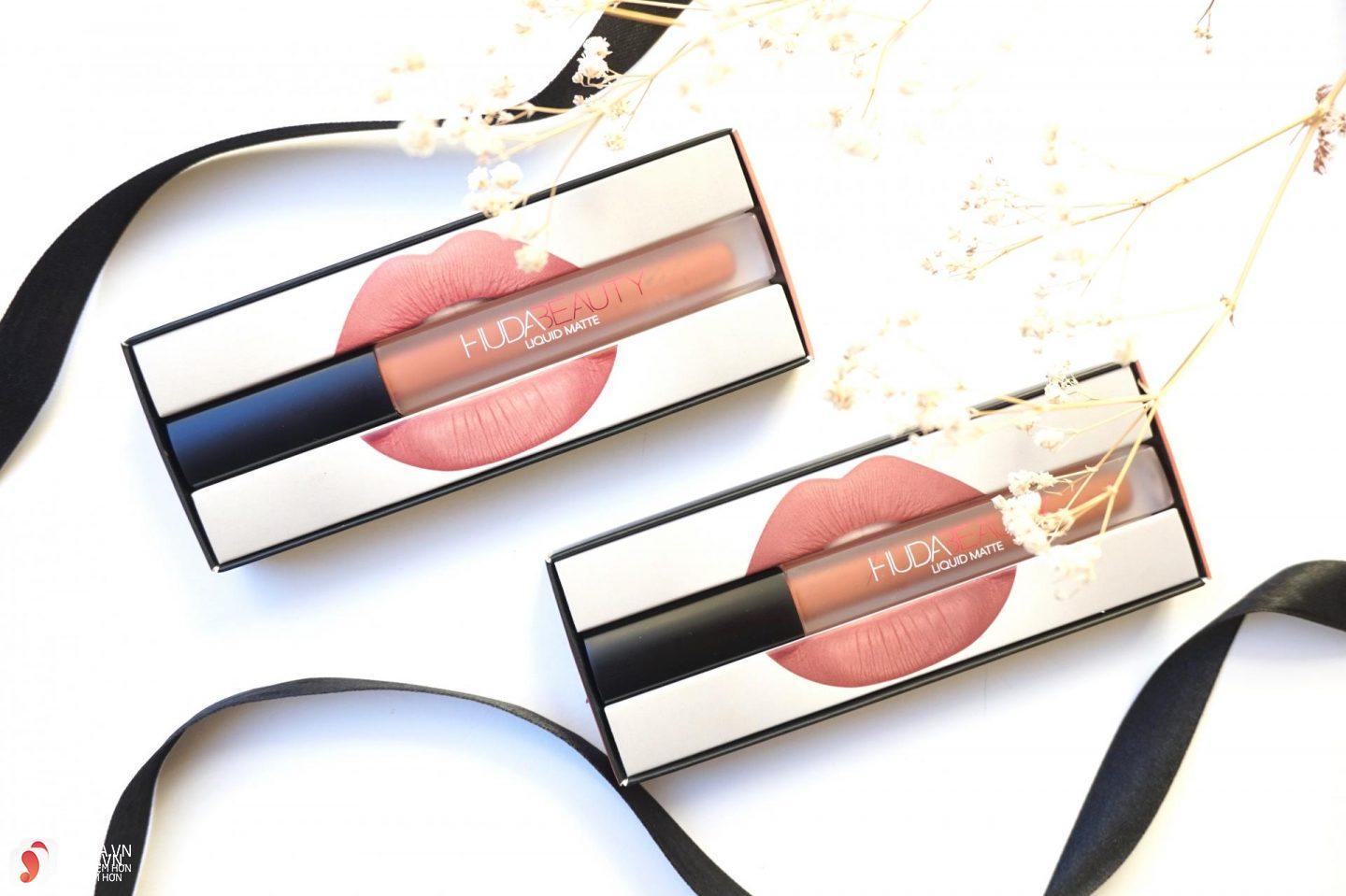 Review dòng son Huda Beauty Liquid Matte Lipstick 12