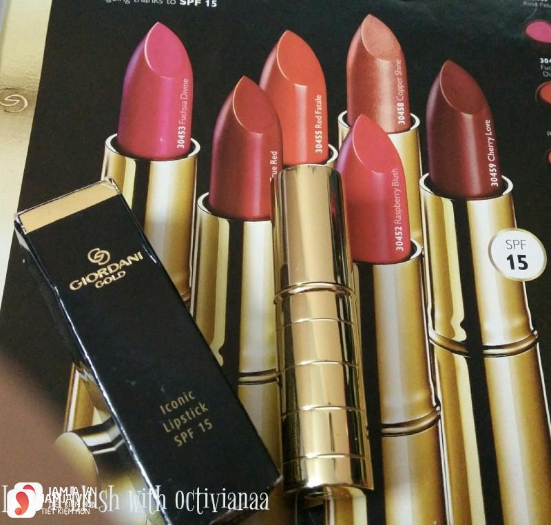 Review son Oriflame Giordani Gold Iconic Lipstick SPF15 2