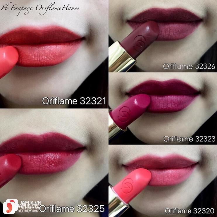 Review son Oriflame Giordani Gold Iconic Matte Lipstick SPF12 4