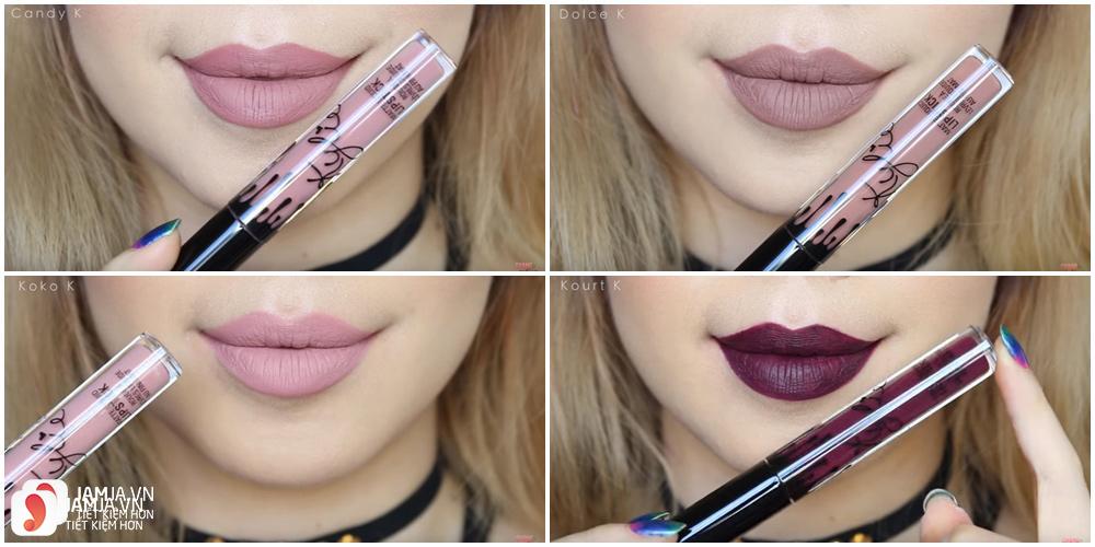 So sánh hai dòng son Huda Beauty Liquid Matte Lipstick với Kylie Lip Kit 7