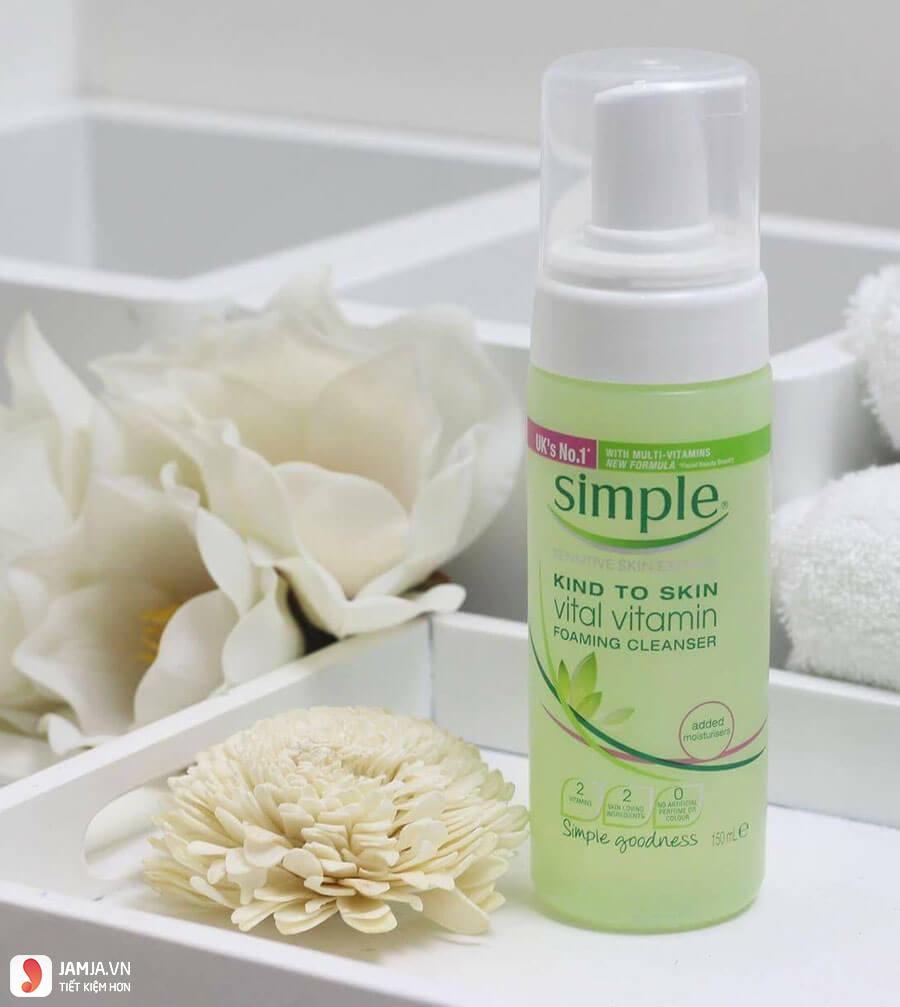 Simple kind to skin vital vitamin foaming cleanser 2