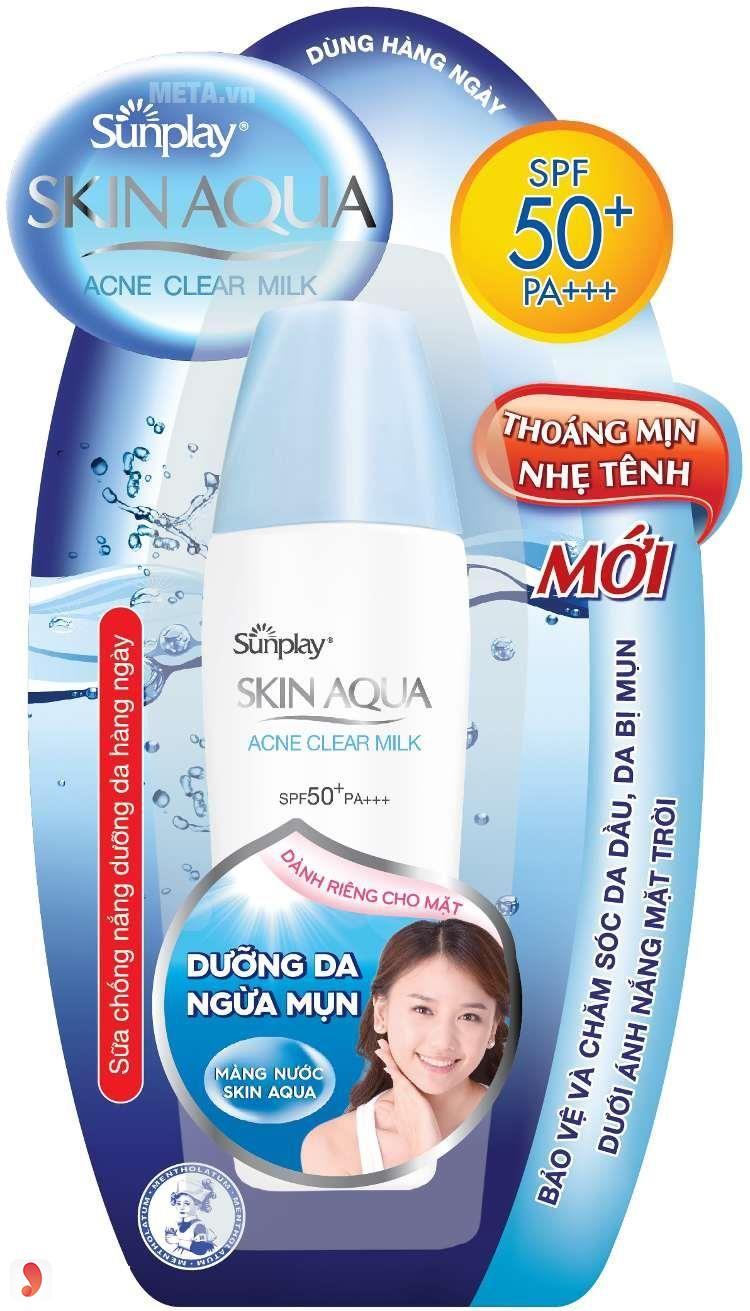 Kem chống nắng Skin Aqua Acne Clear Milk 3