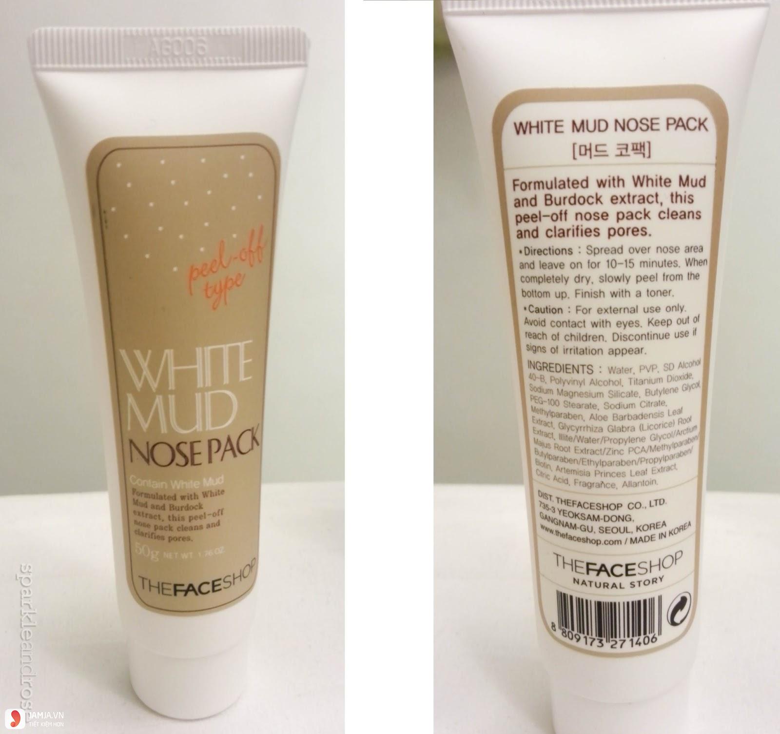 The Face shop White Mud Nose Pack 2