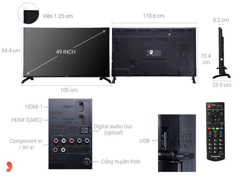 Tivi LED Full HD Panasonic TH- 49E410V 2