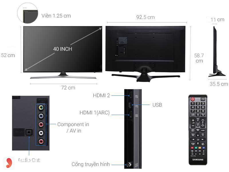 Tivi LED Full HD Samsung UA40M5000 3