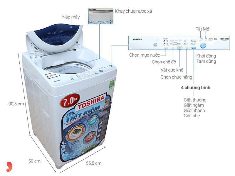 Máy giặt cửa trên Toshiba AW- A800SV