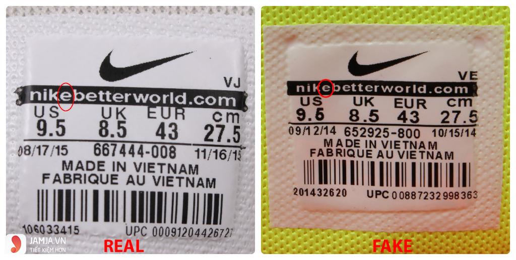 check code giày Nike qua cỡ chữ
