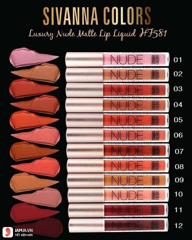 son kem lì Sivanna Colors Luxury Nude Matte Lip Liquid 2