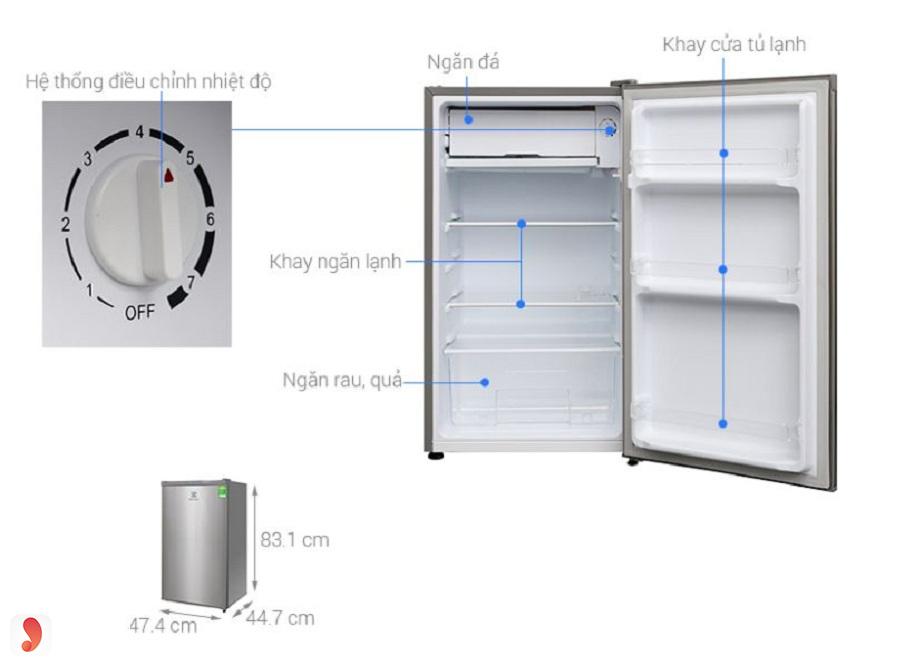 Tủ lạnh Electrolux 92 lít EUM0900SA 1