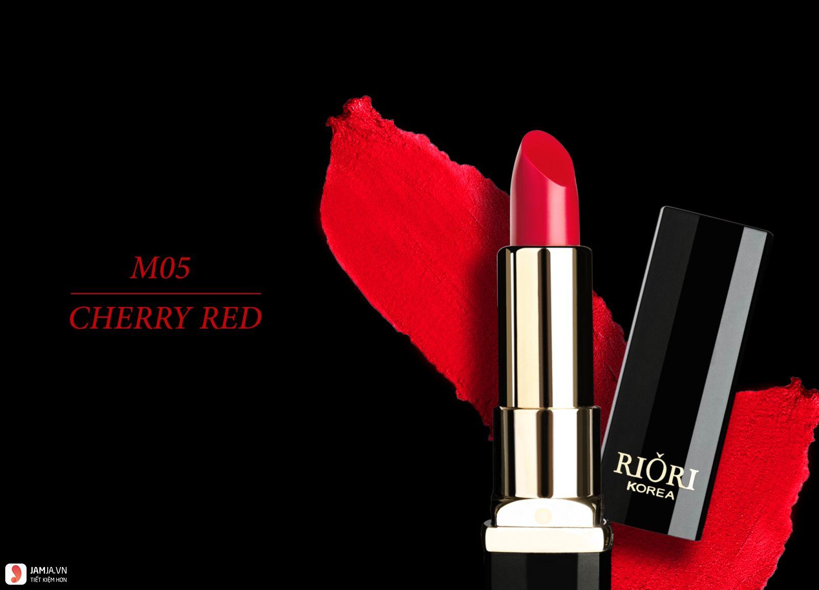 Riori Matte Lipstick M05 Cherry Red