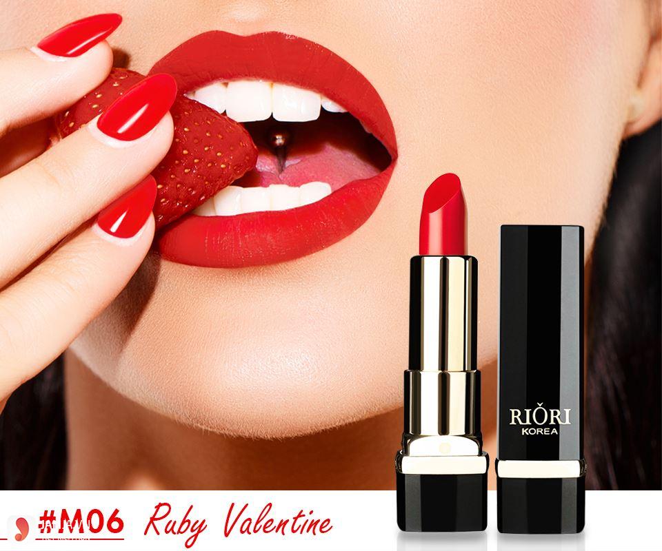 Riori Matte Lipstick M06 Ruby Valentine
