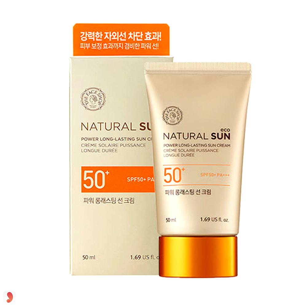 Kem chống nắng The Face Shop Natural Sun Eco Power Long-Lasting Sun Cream SPF50+ PA+++