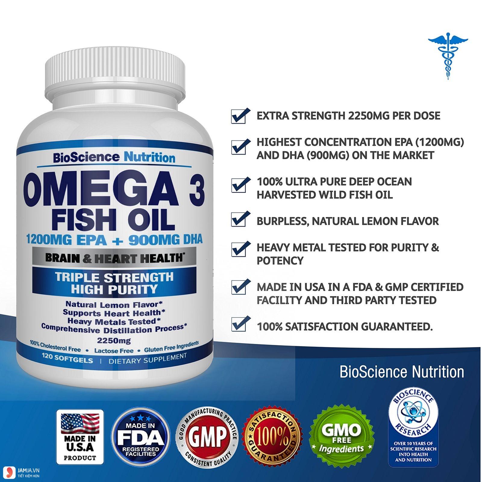 BioScience Nutrition Omega 3 Fish Oil