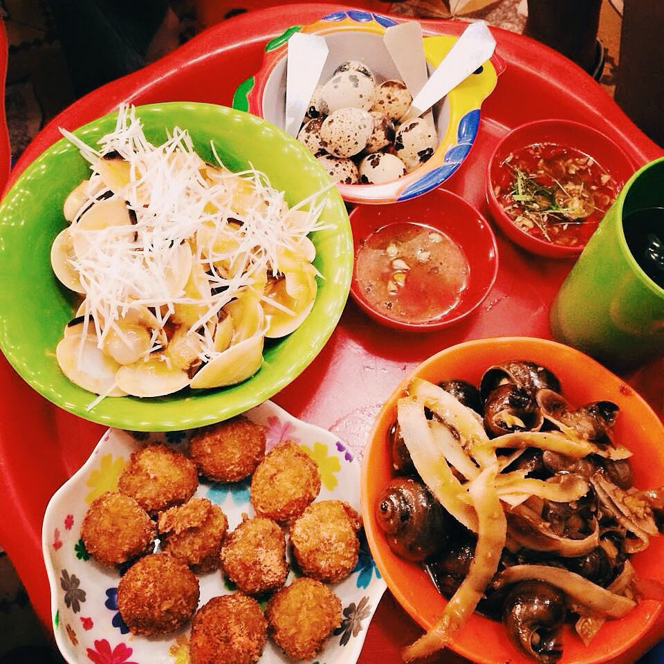 các món ăn tại quán ốc Hà Trang