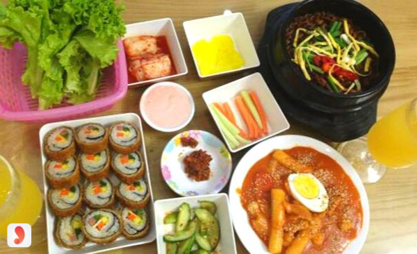 menu Gimbab Hàn Quốc