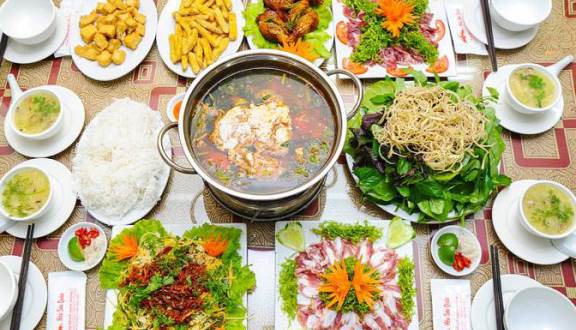 menu Hoa Sơn Quán, nhà hàng quận ba đình